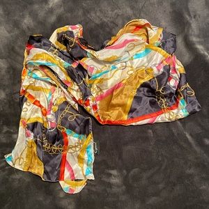TWO gently used Cejon 100% Silk Scarves